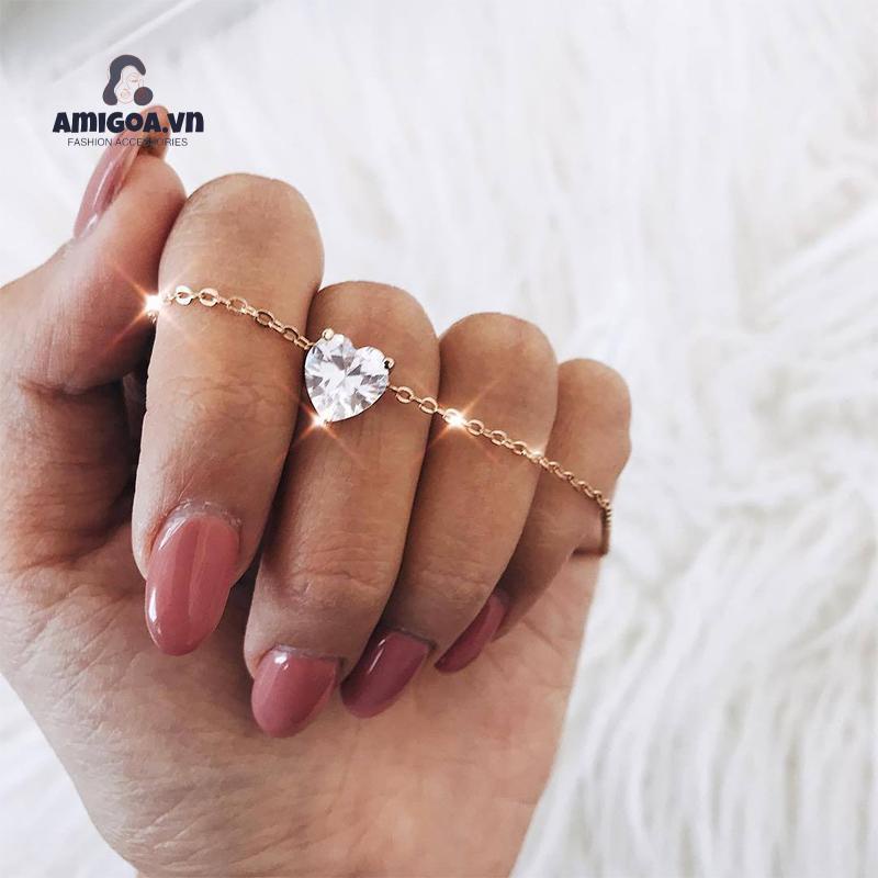 ✨✨Vòng cổ Kim Loại Mặt Hình Trái Tim Đơn Giản Thời Trang