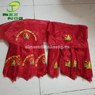 Combo 5 cái Khăn quàng đỏ học sinh có in chữ- Thiết bị Đoàn Đội