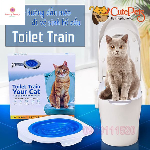 [Mã giảm mỹ phẩm chính hãng] Dạy mèo vệ sinh bồn cầu Toilet Train Cao Cấp - Cutepets