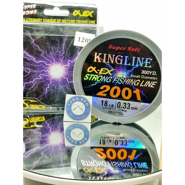 dây cước câu cá KINGLINE tia chớp dài 300yd cước màu xanh