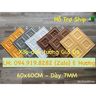 [RẺ VÔ ĐỊCH] 🔴 Xốp Dán Tường 3D Giả Da 60x60CM Cao Cấp - Hàng Loại 1 Tiêu Âm, Cách Nhiệt, Siêu Sang
