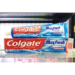 KEM ĐÁNH RĂNG COLGATE MAXFRESH WITH WHITENING BREATH STRIPS 221 G - 7.8 OZ