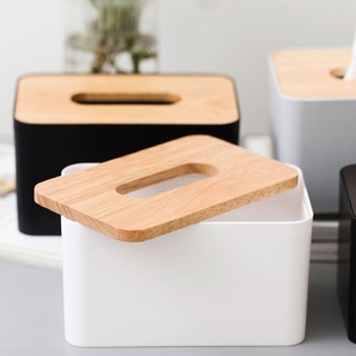 Hộp đựng giấy ăn sang trọng mặt vân gỗ