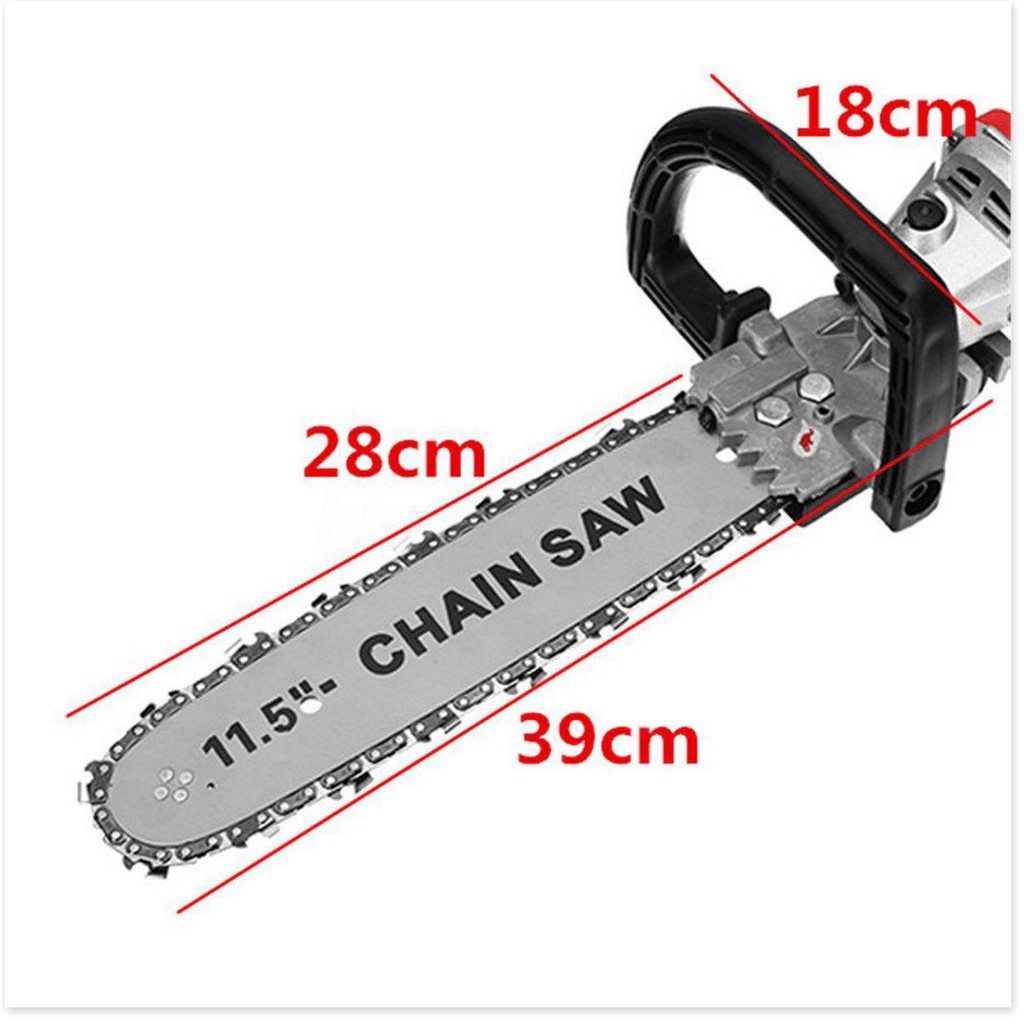 Lam xích lưỡi cưa gắn máy mài máy cắt, tra dầu tự động Chain Saw 11.5'