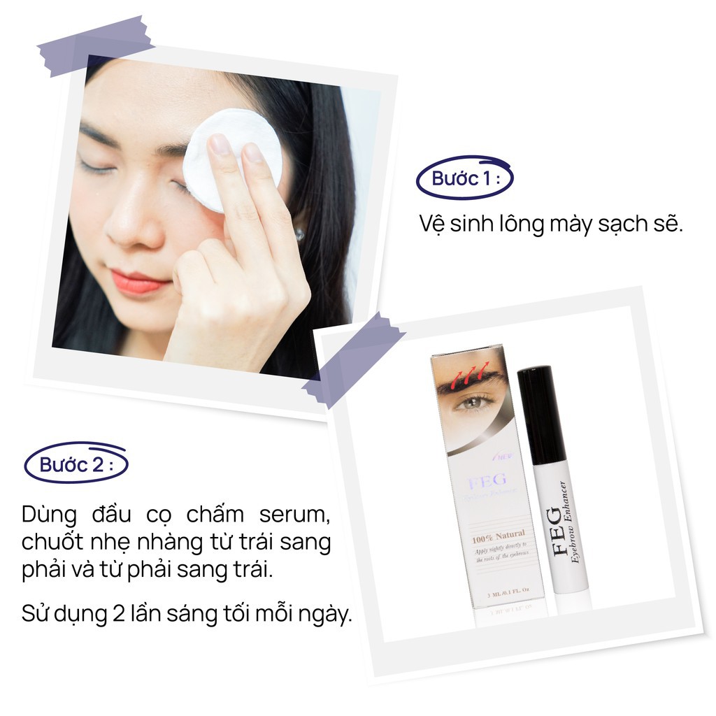 Serum dưỡng mày FEG Eyebrow Enchancer - Kích mọc mày dày, đẹp