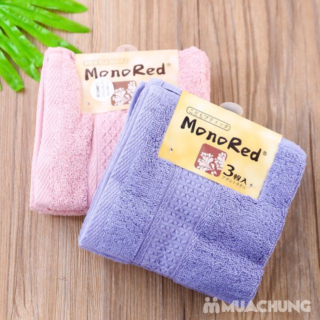set 3 Khăn Mặt MonoRed - Nhật Bản