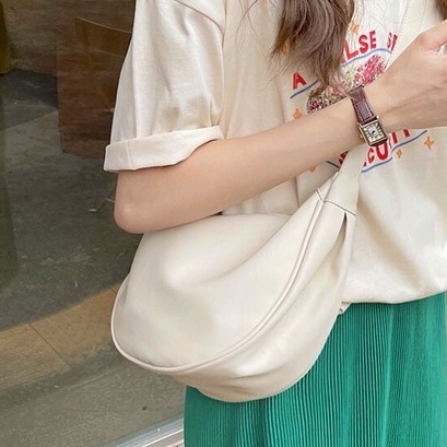 Túi bao tử đeo chéo nam nữ unisex cá tính da trơn mềm PK 413