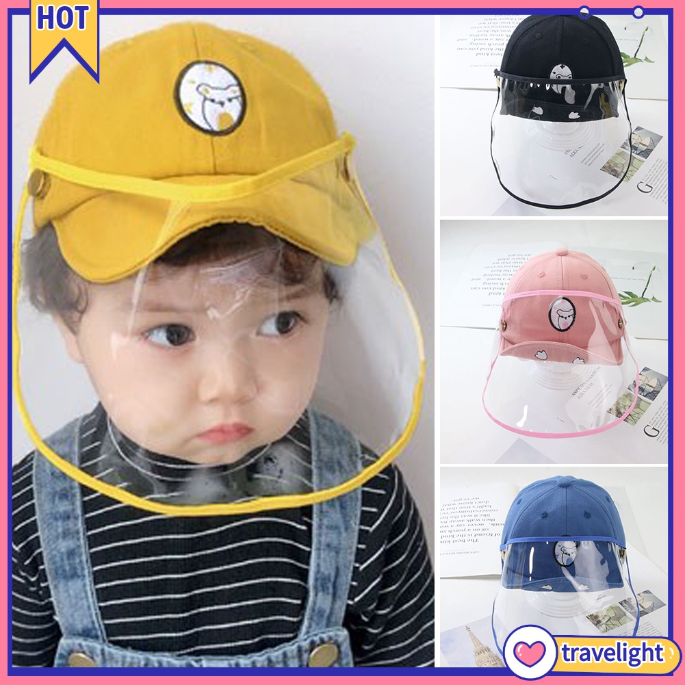 Mũ Lưỡi Trai Có Tấm Che Bảo Vệ Mặt Chống Bụi / Giọt Bắn Cho Bé