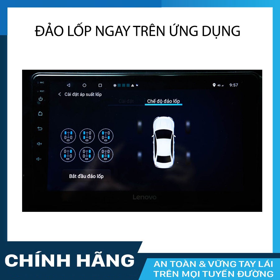 Cảm biến áp suất lốp ô tô Laika E350 cho màn hình Android