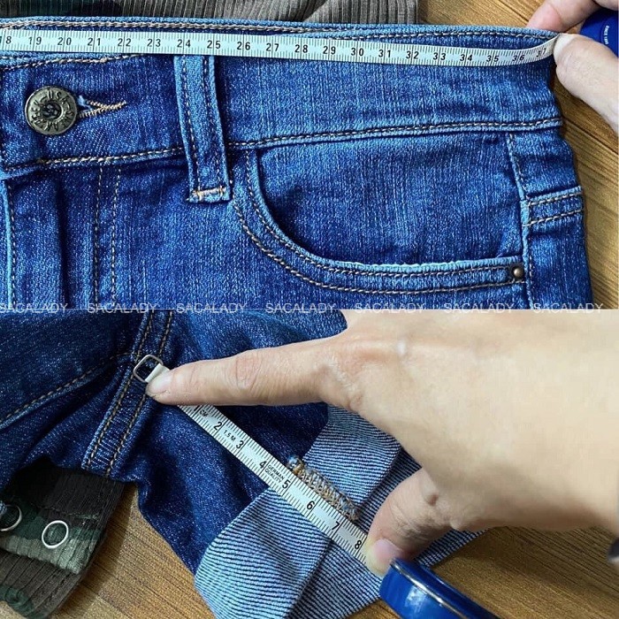 Quần Short Jean Sneak Peek - 2842 Số đo chưa tính độ co giản nhẹ Jeans