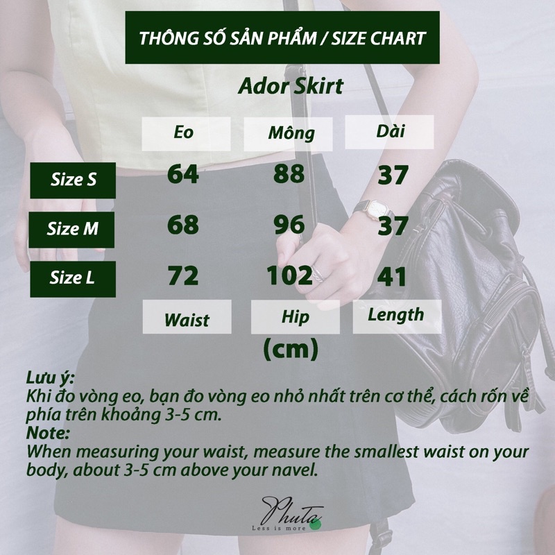 Chân Váy Dáng Ngắn - Linen - Ador Skirt - PHUTA