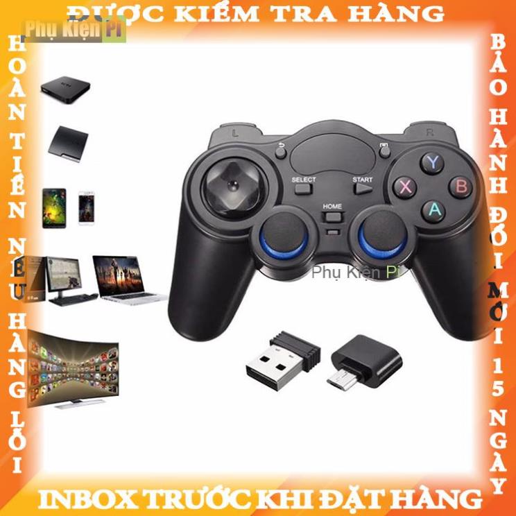 Tay cầm chơi game PC Laptop Điện Thoại TV Android TV Box Tay cầm chơi game không dây USB Bluetooth 2.4G thangthanh