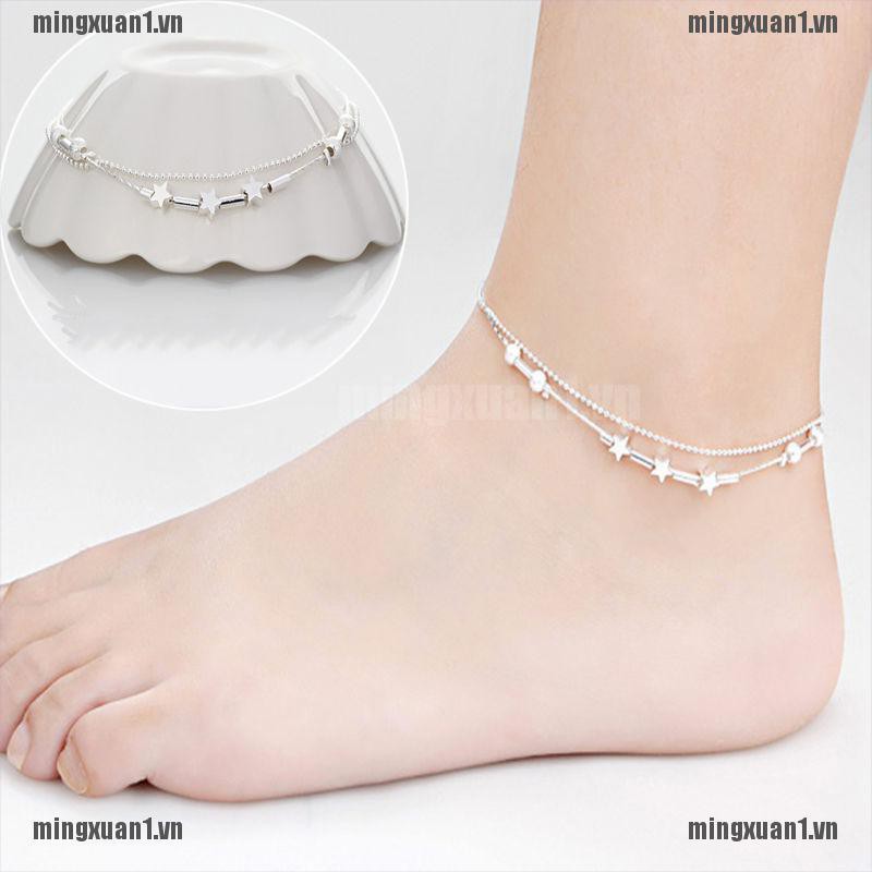 Lắc chân mạ bạc 925 kiểu dáng thời trang dành cho nữ | BigBuy360 - bigbuy360.vn
