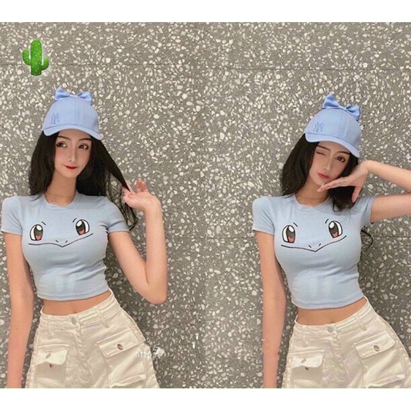 Áo Kiểu Nữ Body Croptop Pikachu