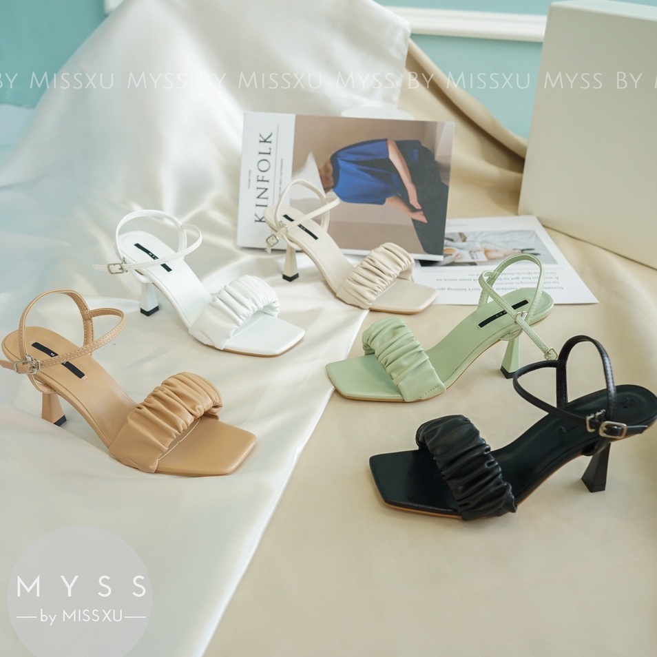 Giày sandal bản ngang quai nhúm 7 cm thời trang MYSS - SD161
