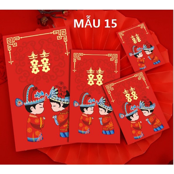 Size lớn - Bao lì xì hình dễ thương dùng trong bưng quả đám cưới