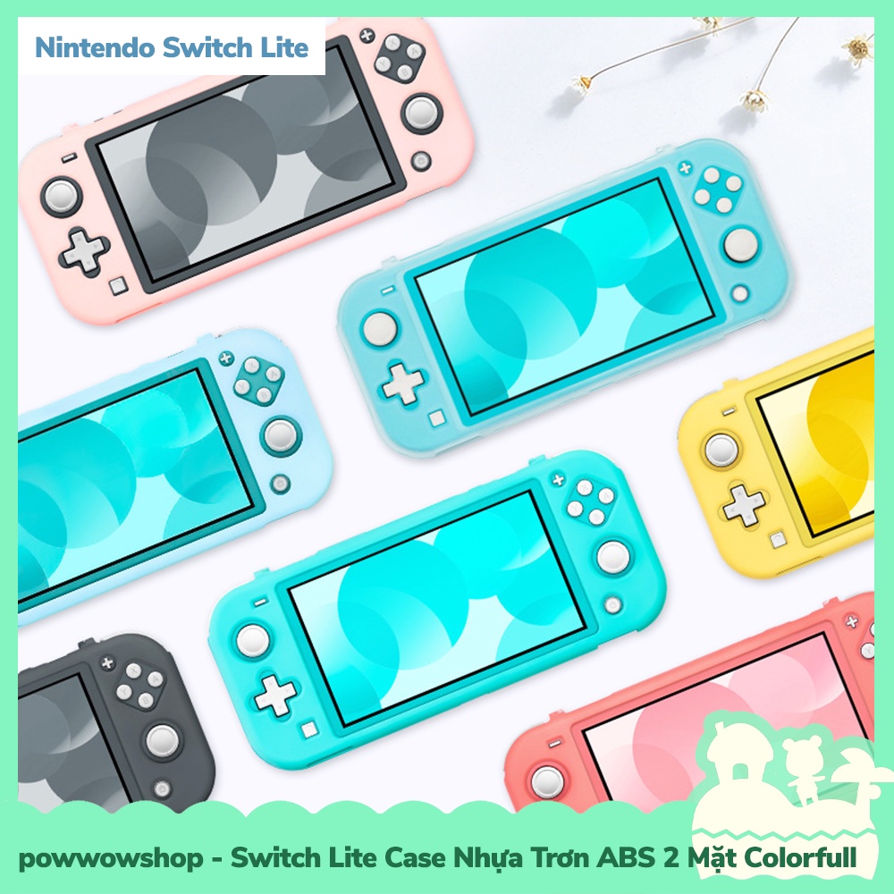 [Sẵn VN - Hỏa Tốc] Switch Lite Case Ốp Nhựa Trơn ABS 2 Mặt Cho Máy Game Nintendo Switch Lite Colorful