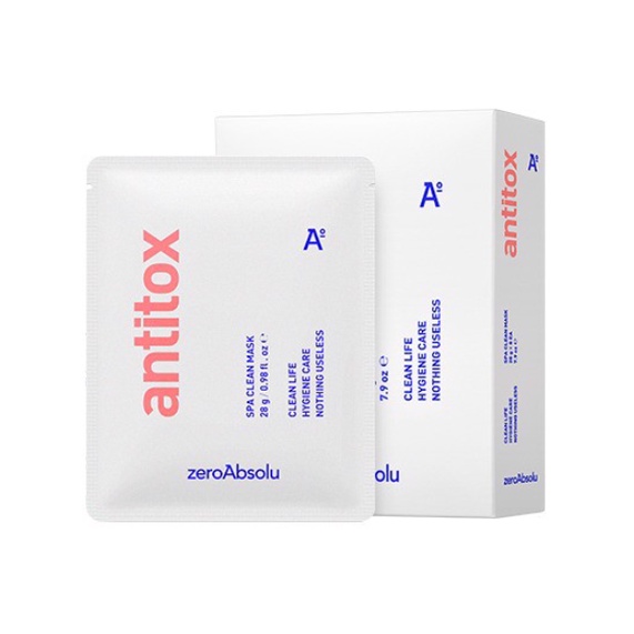 Mặt Nạ Sủi Bọt Tẩy Tế Bào Chết Và Thu Nhỏ Lỗ Chân Lông Antitox Spa Clean Mask (Hộp 8 Miếng) GomiMall
