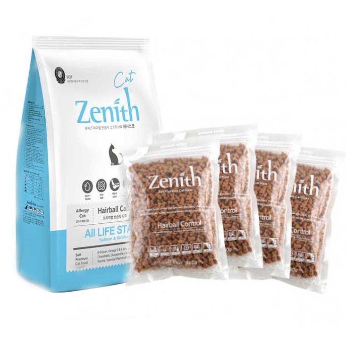 Thức ăn hạt mềm cho mèo Zenith Hairball Care hỗ trợ tiêu búi lông (Xanh dương)