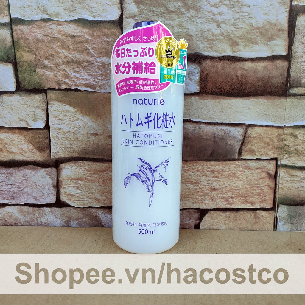 Nước Hoa Hồng Lotion dưỡng da ý dĩ Naturie Hatomugi Skin Conditioner 500ml của Nhật Bản
