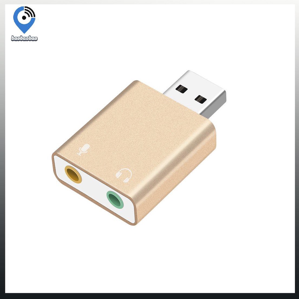 Đầu cắm USB chuyển đổi card âm thanh ngoài sang cổng cắm tai nghe và micro
