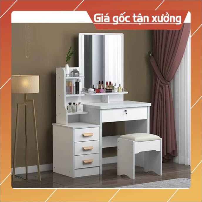 💥HÀNG CÓ SẴN💥Bộ bàn trang điềm kèm gương và ghế cao cấp - Bàn phấn kèm tủ nhiều ngăn