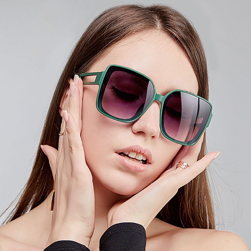 Kính Mát Gọng Vuông Lớn Chống Bức Xạ Phong Cách Hàn Quốc Dành Cho Nam Nữ