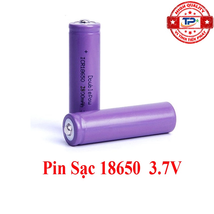 Bộ 2 pin sạc 18650 3.7V 2800mah dùng cho đèn sạc, quạt sạc, đèn pin, đồ chơi điện tử, loa, sạc dự phòng .....