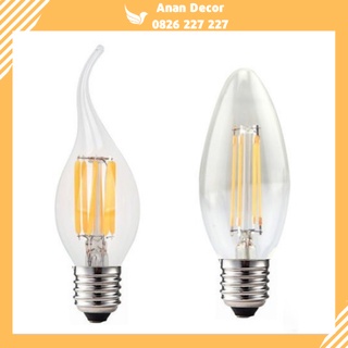 Bóng đèn led edison quả ớt đuôi E14, E27 Có râu, không râu