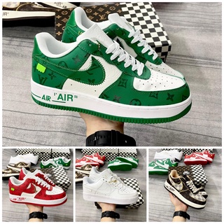 Giầy Sneaker air force 1 LV Nâu, Trắng, Xanh Lá, Đỏ, Giày thể thao AF1 LV Low mix lv nam nữ bản mới cực chất trend 2022