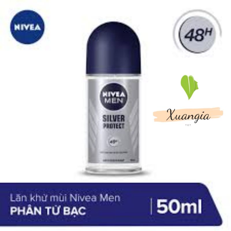 Lăn khử mùi NIVEA phân tử bạc Silver Protect 50ml