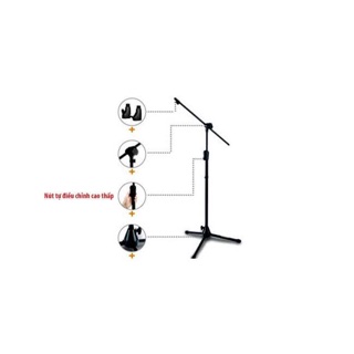 Chân đế kẹp micro đứng Boom Mic Stand