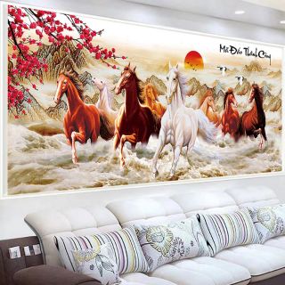 - TRANH THÊU chữ thập ( thêu KÍN)  MÃ ĐÁO THÀNH CÔNG MN0101 (150X70)  MN0102 (200x90), mn0263 , mn0264