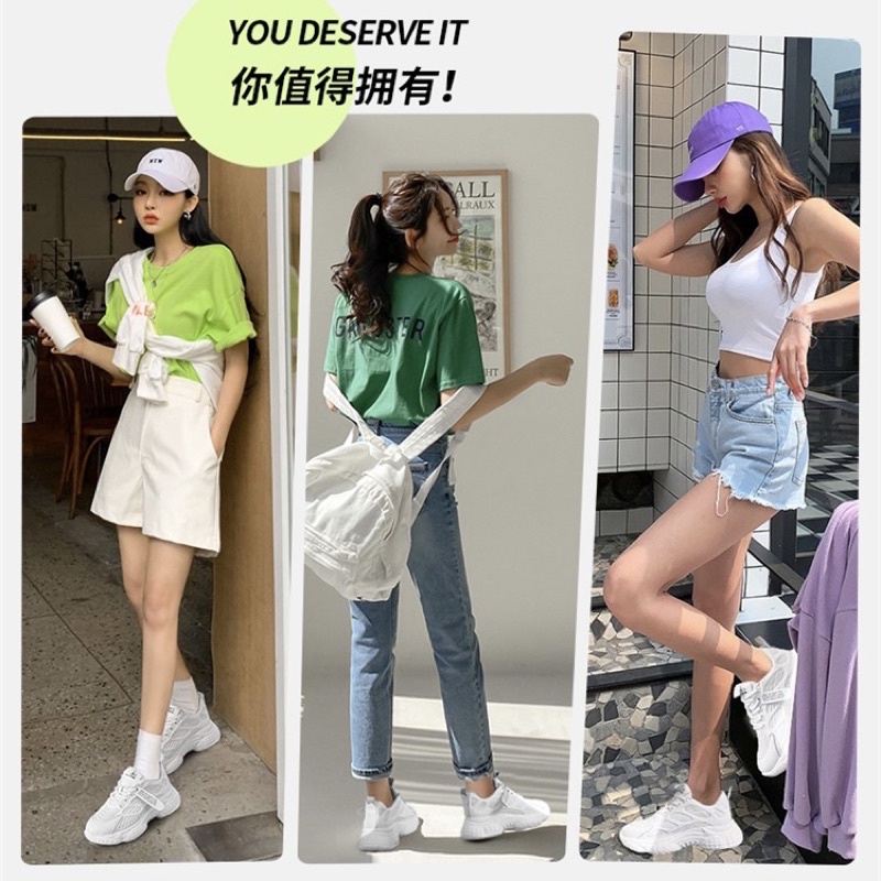 Giày thể thao nữ đế sóng vải lưới thông thoáng chống hôi chân