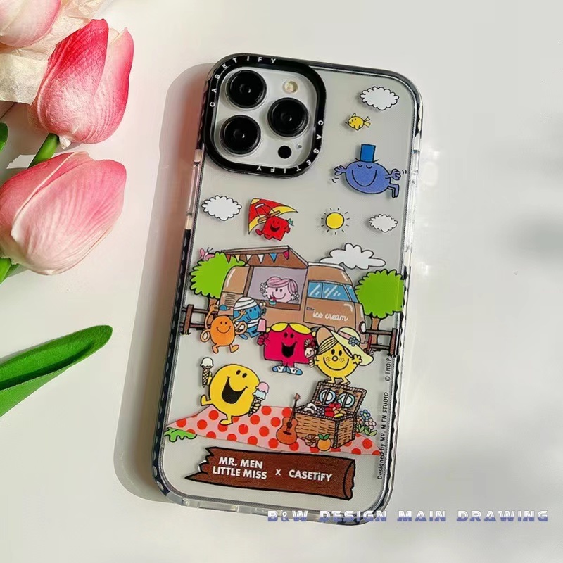 Dễ Thương Ốp Điện Thoại Mềm Trong Suốt Chống Sốc In Hình Mr .men little miss Cho iphone 15 14 13 12 11 pro max ix xs max xr 7 8 plus