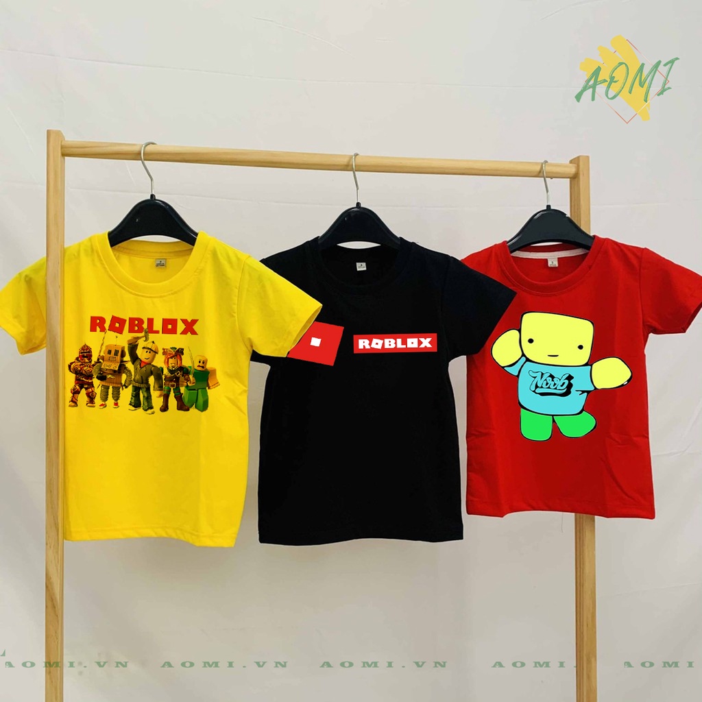 ÁO THUN robloxing game UNISEX PHÔNG ĐEN TAY NGẮN NAM NỮ GIA ĐÌNH CẶP ĐÔI SIZE TRẺ EM BÉ TRAI GÁI AOMIVN