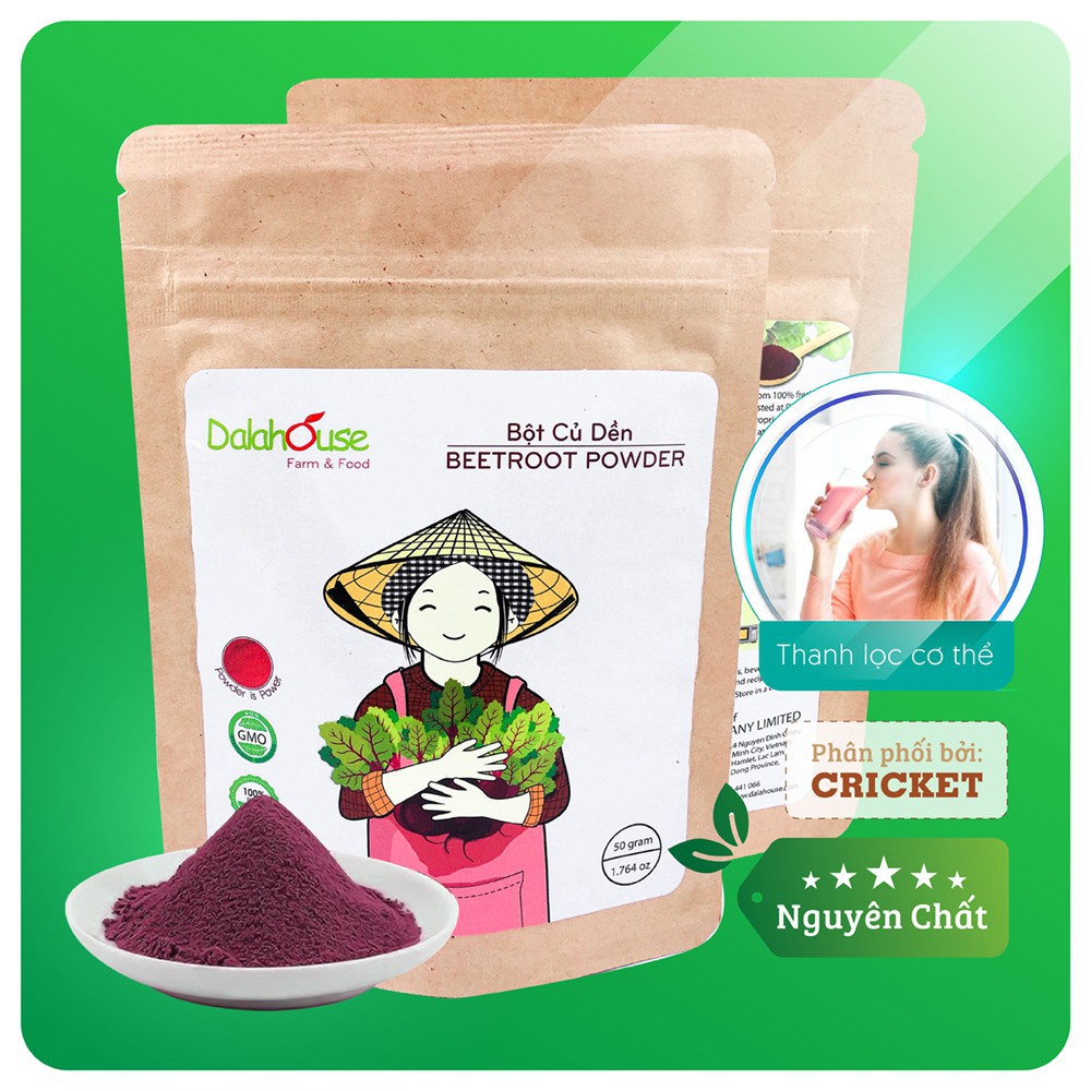 Bột khoai lang tím nguyên chất Dalahouse 50g - Tạo màu bánh, bột ăn dặm cho bé