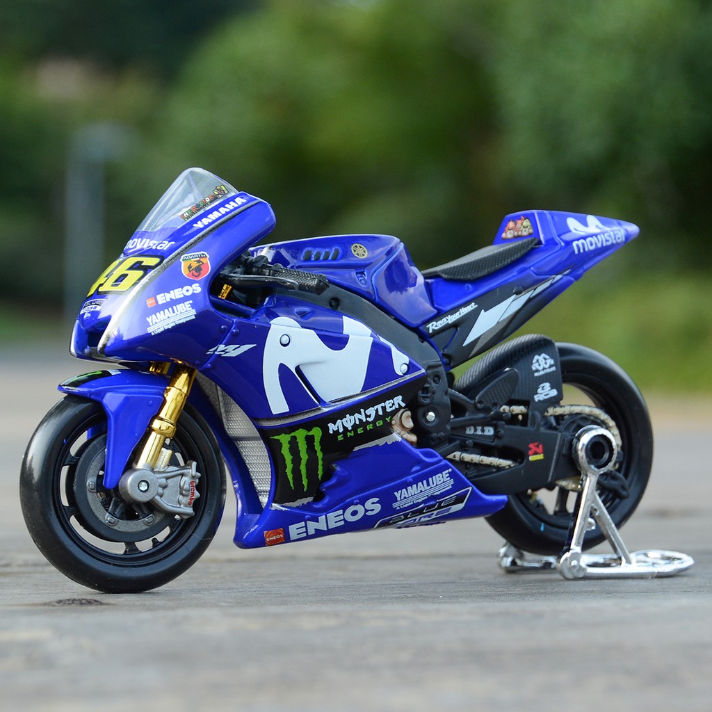 MAISTO Xe Đua Yamaha YZR M1 Tỉ Lệ 1:18 2018 Đẹp Mắt# 25# Mô Hình Xe Mô Tô Đồ Chơi Chất Lượng Cao