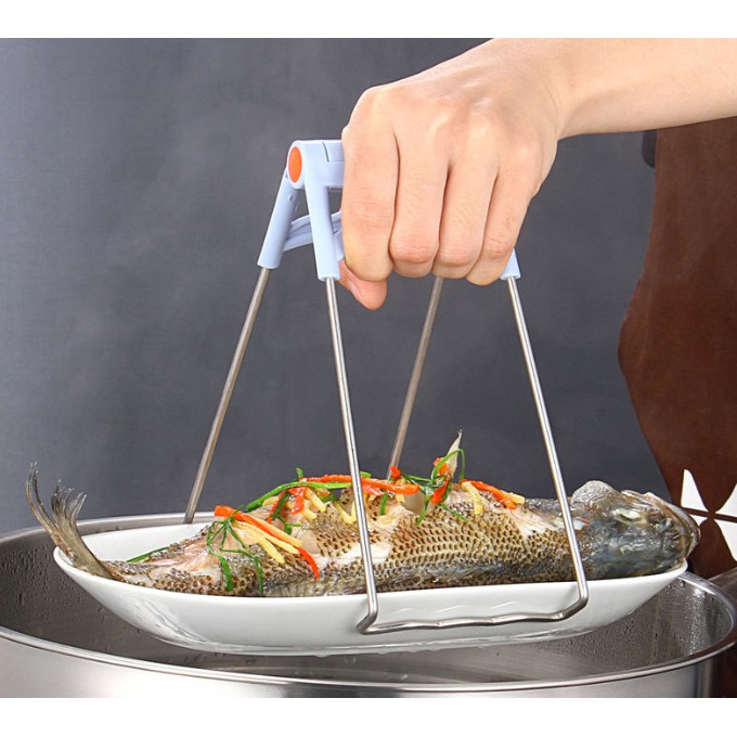 Sét 2 kẹp Inox lấy đồ nóng đa năng (IN41 và IN21) Giao mầu ngẫu nhiên số lượng theo lựa chọn