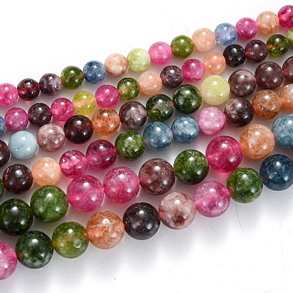DIY Imitation Loose round beads tourmaline 6-10mm for making accessories