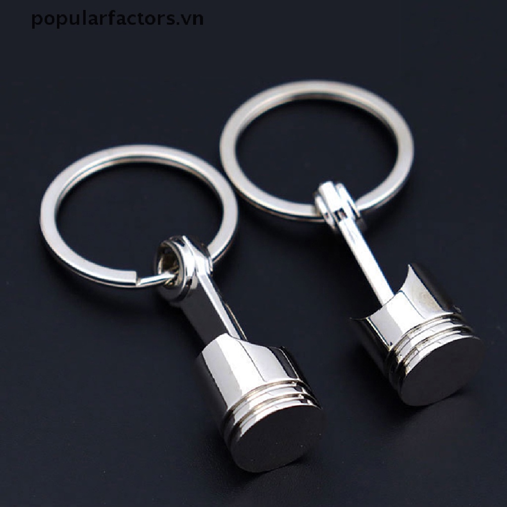 [Phổ Biếnfactors] Móc Khóa Pít Tông Bạc Đánh Bóng Mô Hình Xe Hơi [VN]