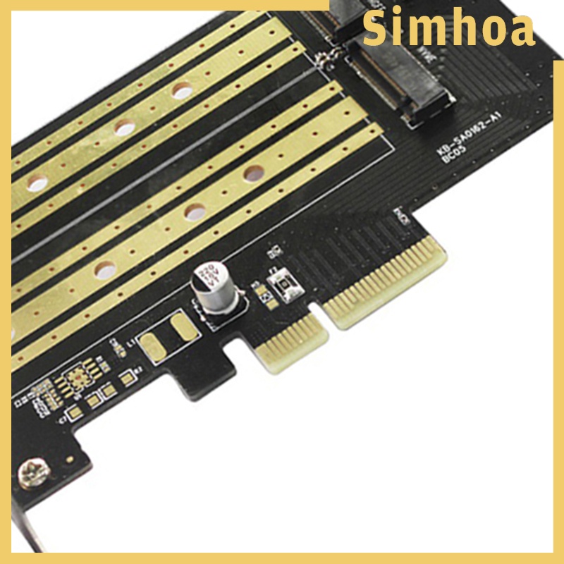 [SIMHOA] Durable PCIE to M2/M.2 Adapter 2280 2260 2242 for NVMe or SATA SSD Linux