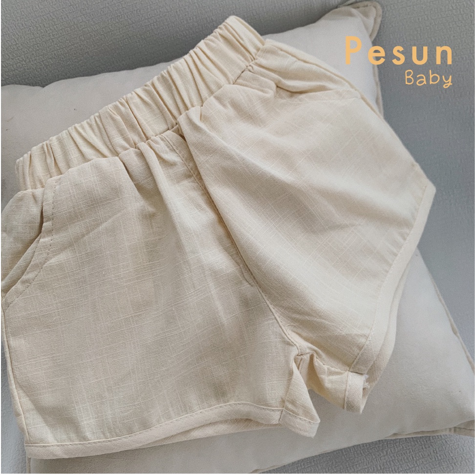 Quần Short Cotton Chất Thô Cho Bé 0-3 Tuổi