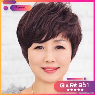 Bộ tóc giả nữ Hàn Quốc trung niên + Tặng kèm lưới T109