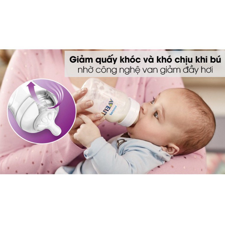 Núm ti silicone Philips Avent Natural cho trẻ từ 3 tháng tuổi (Vỉ 2 núm)