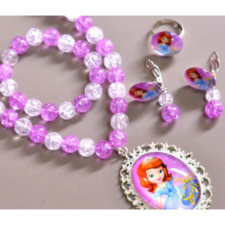 Bộ Trang Sức 6 Món Hình Công Chúa Elsa Xinh Xắn Cho Bé Gái Thời Trang