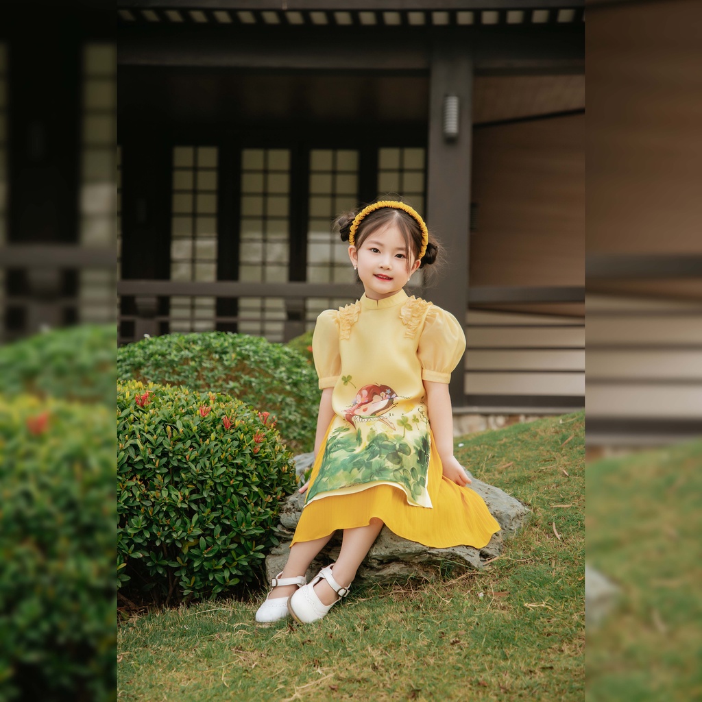 váy tết cho bé gái ILABY thiết kế họa tiết ngộ nghĩnh [IG0689] – ILABY >>> top1shop >>> shopee.vn