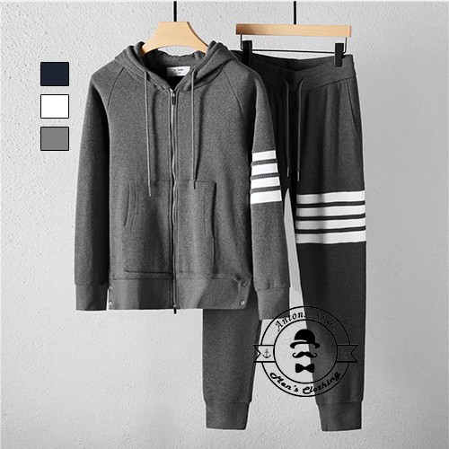 Bộ nỉ chất dày  4 Vạch (Áo Hoodie + Quần Nỉ)