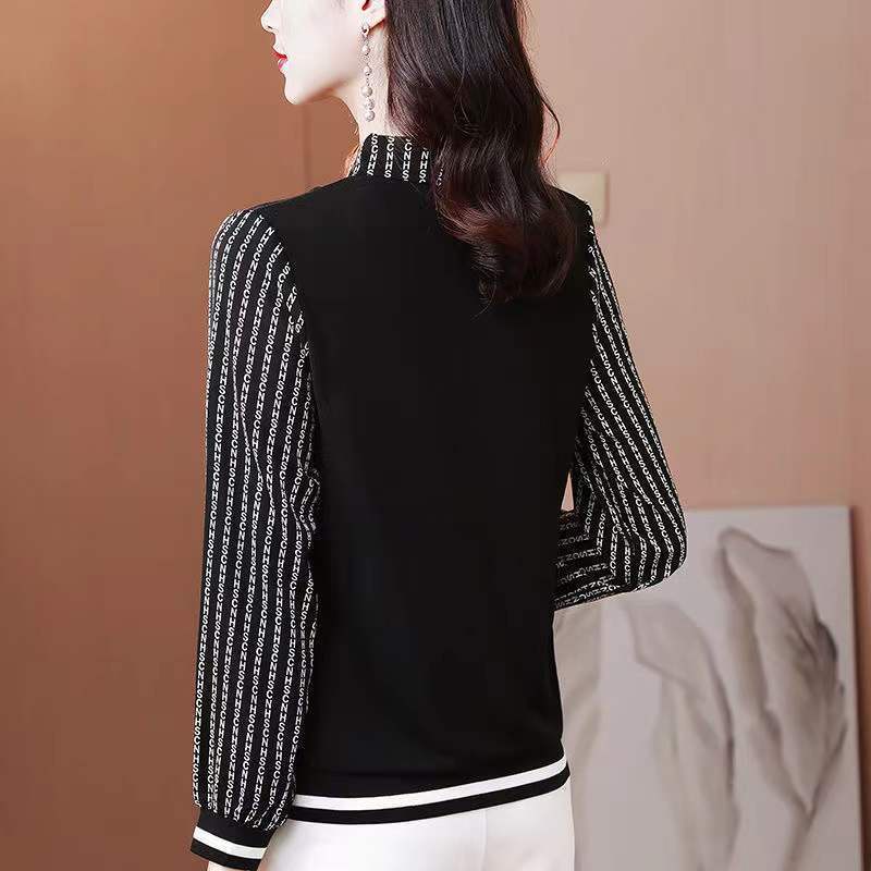 Áo Sơ Mi Tay Dài Giả Hai Lớp In Họa Tiết Dành Cho Nữ