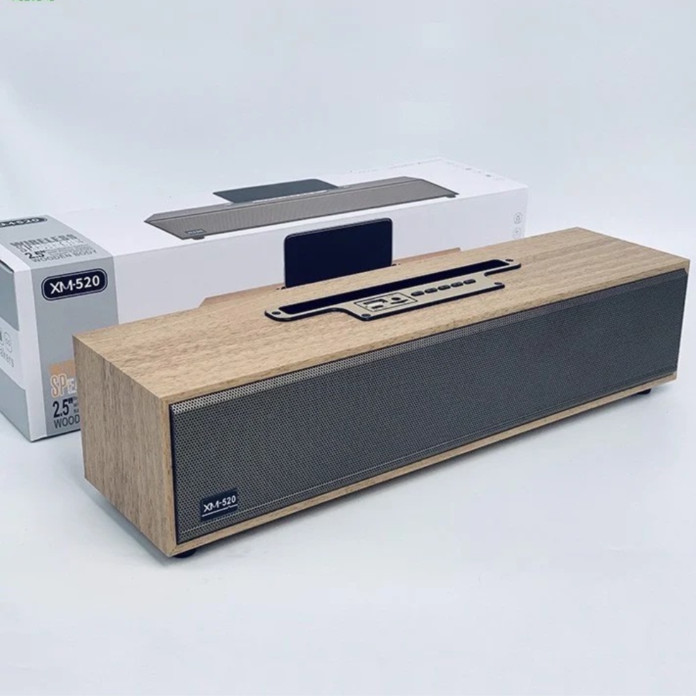 Loa Bluetooth XM-520 Vỏ Gỗ - Âm Thanh Sống Động, Bass Cực Mạnh, Độ Tương Thích Cao, Thiết Kế Sang Trọng, Decor Nội Thất